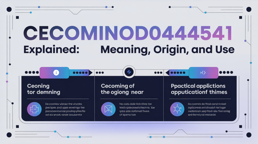 Unveiling Cecominod044541: The Next Big Thing in Tech Innovation